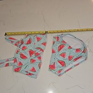 Sol Swim Girls 2 Piece Swimsuit Size 6 Watermelon Print